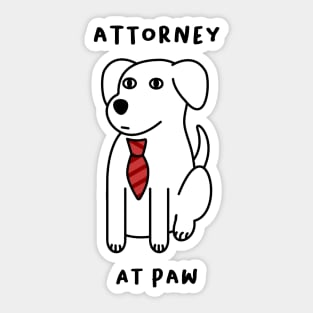 Attorney at Paw Sticker